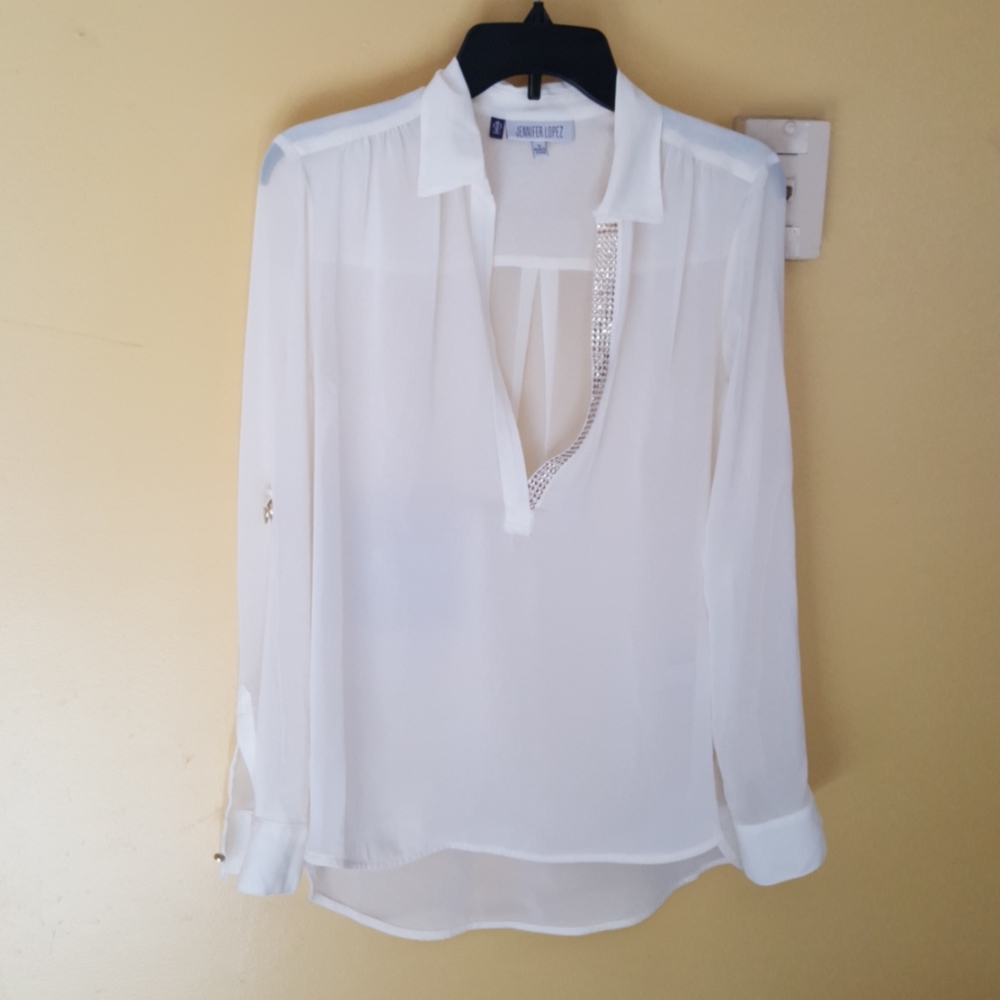 Jennifer Lopez rhinestone blouse